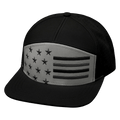 Flag Hat - Flat Bill - Black / Gray - Laser Mesh