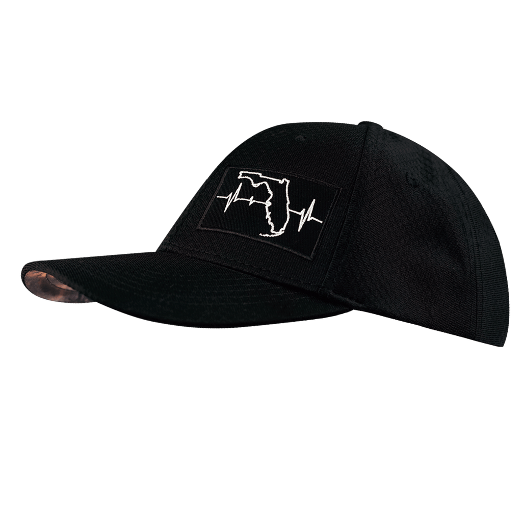 Florida Hat - Airmesh - Athletic Fit - Black - Fabric Back