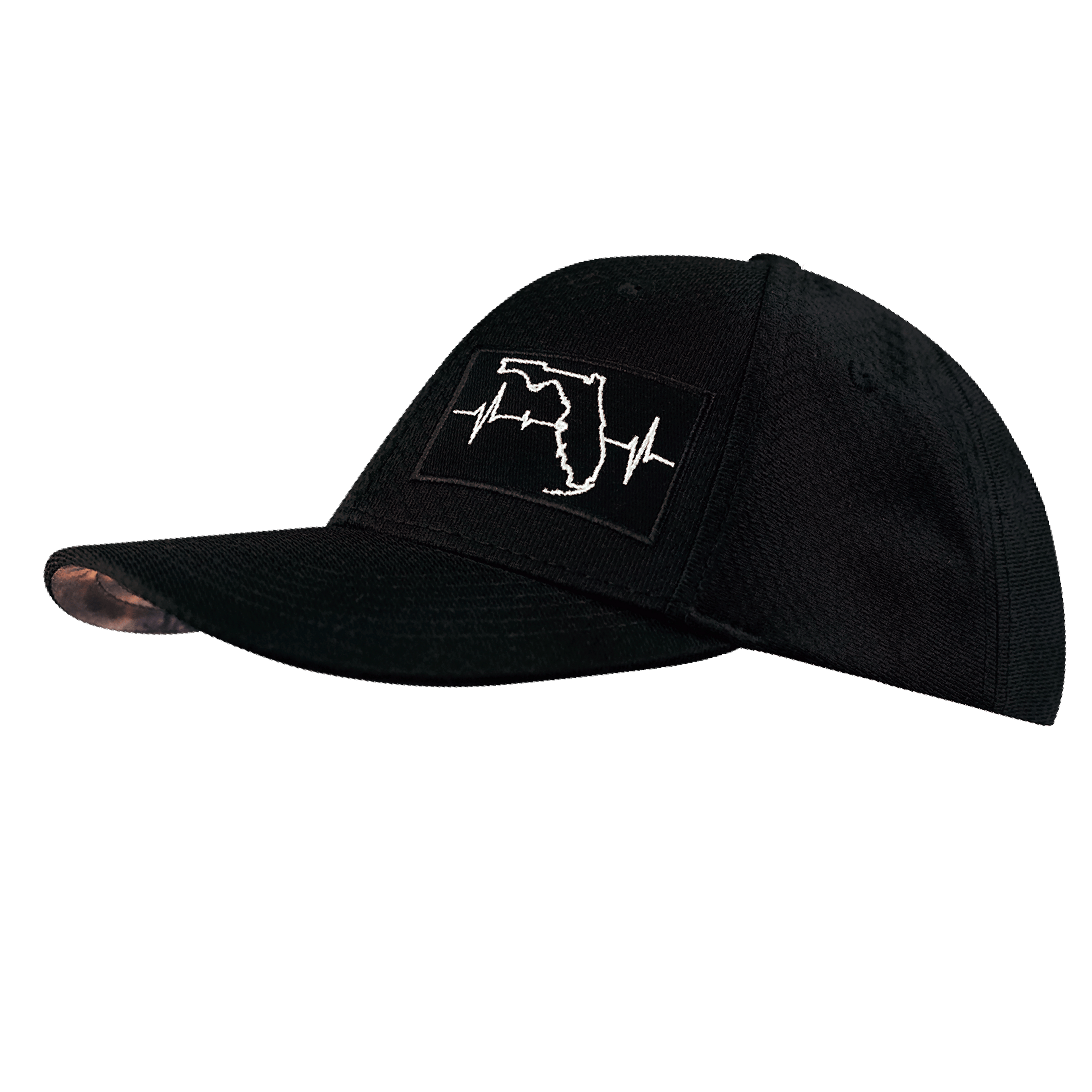 Florida Hat - Airmesh - Athletic Fit - Black - Fabric Back