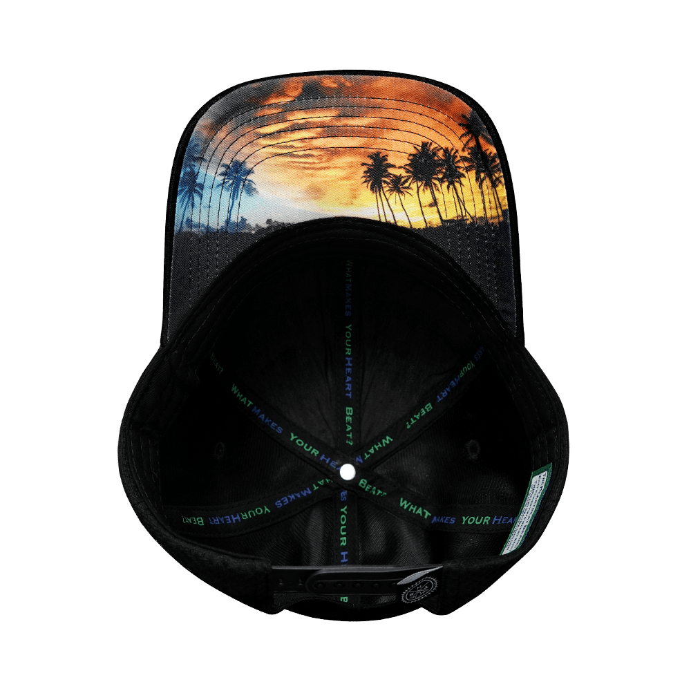 Florida Hat - Airmesh - Athletic Fit - Black - Fabric Back