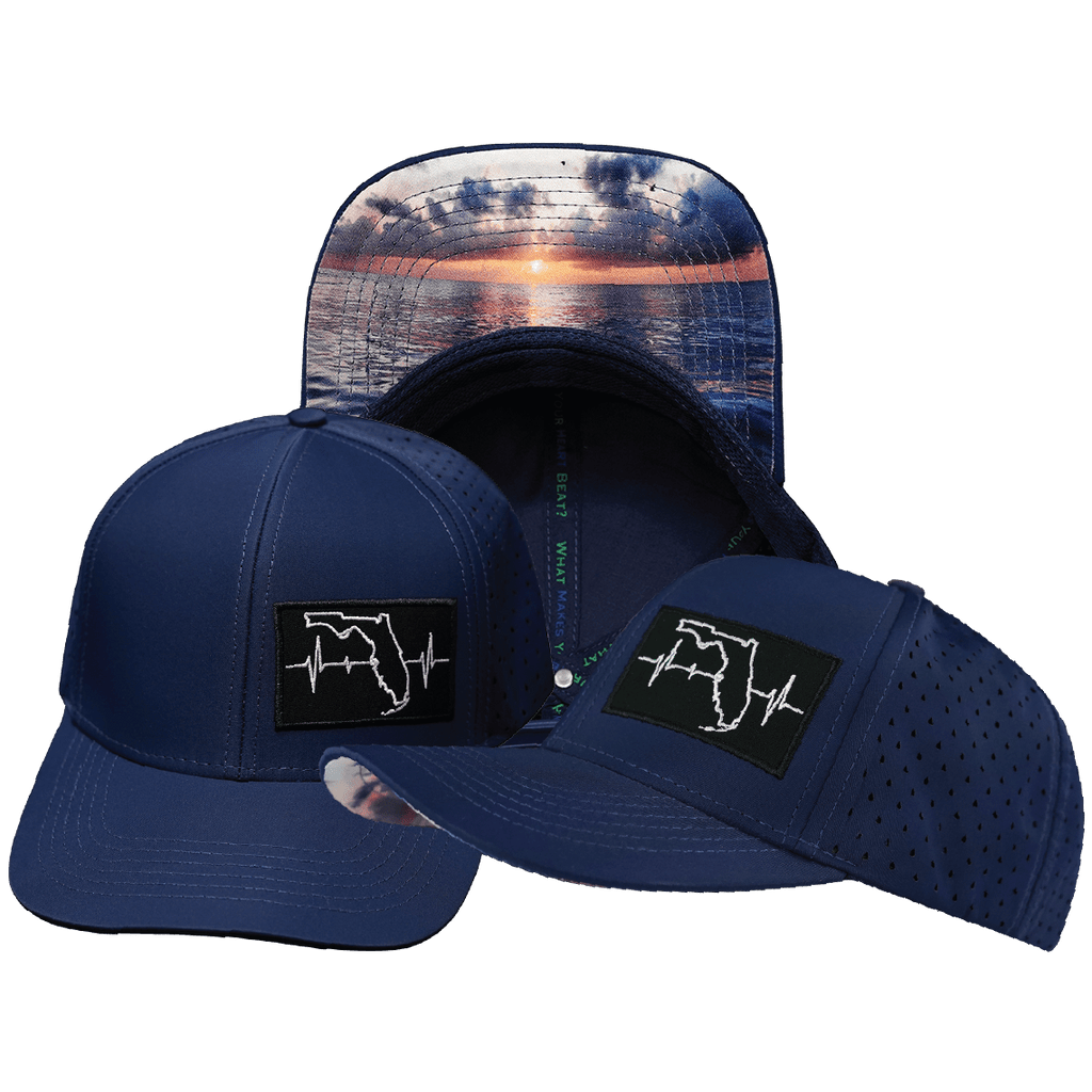 Florida Hat - Baseball Hat Fit - Dark Blue - Laser Mesh