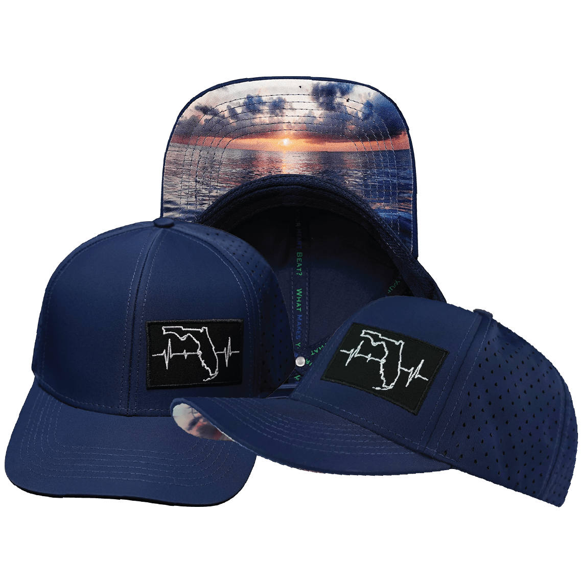 Florida Hat - Baseball Hat Fit - Dark Blue - Laser Mesh