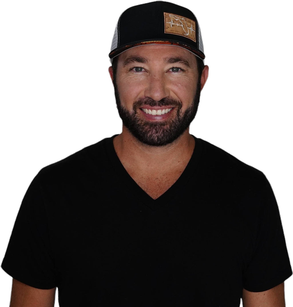 Florida Hat - Baseball Hat Fit - Black / Gray - Trucker Mesh