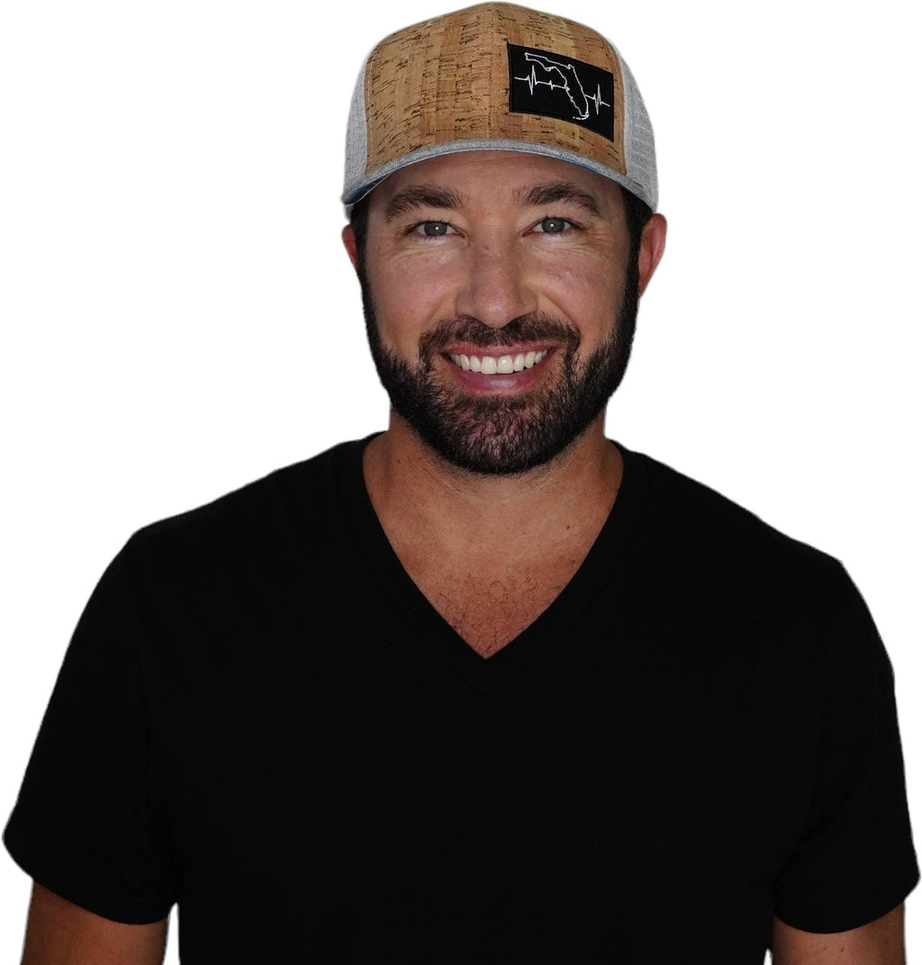 Florida Hat - Baseball Hat Fit - Cork - Heather Gray / Gray - Jersey Mesh