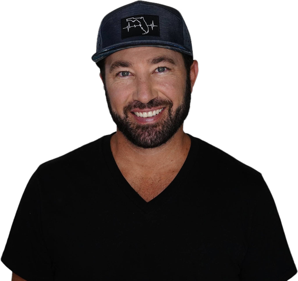 Florida Hat - Flat Bill - Ocean Blue - Laser Mesh
