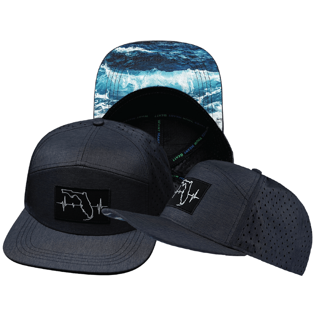 Florida Hat - Flat Bill - Ocean Blue - Laser Mesh