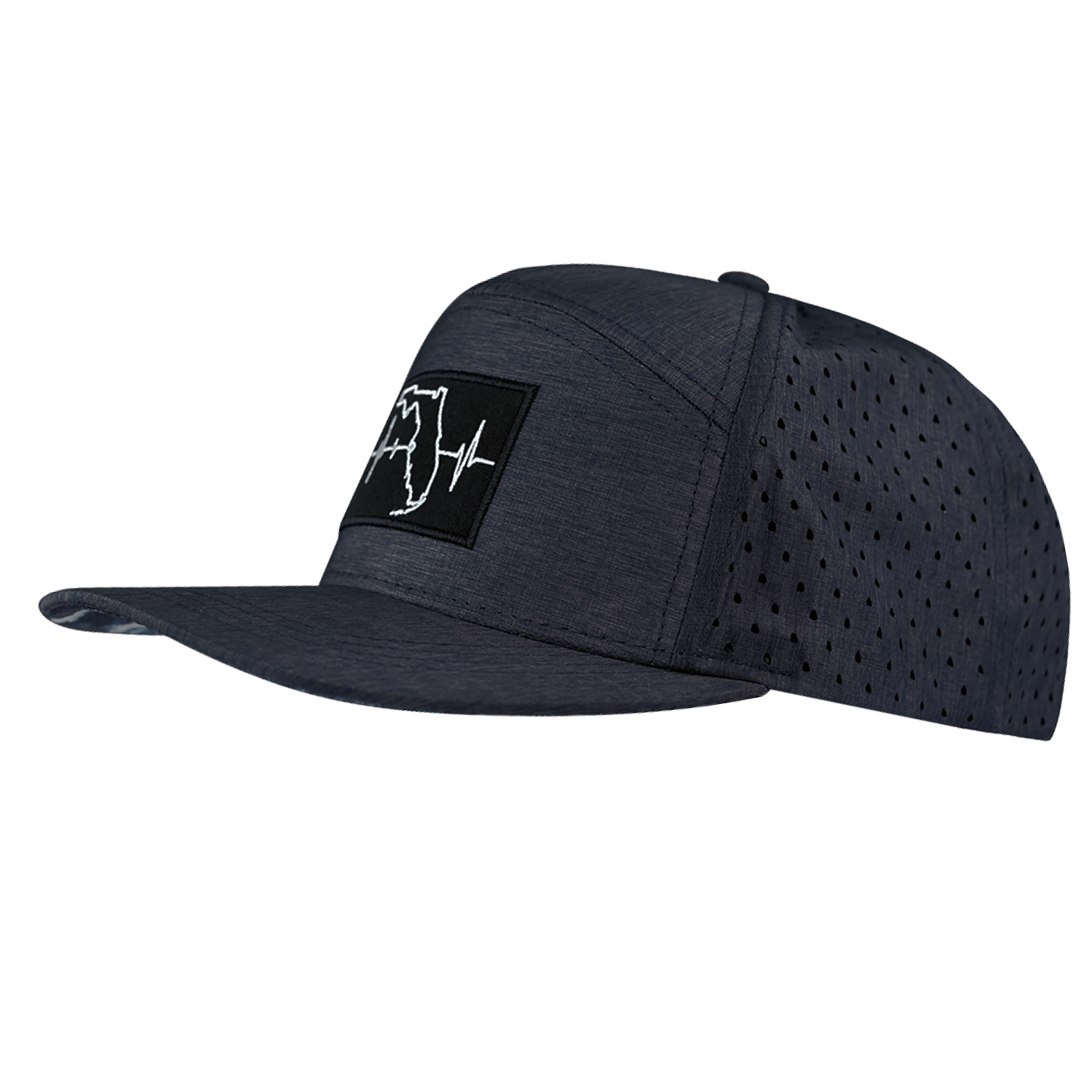 Florida Hat - Flat Bill - Ocean Blue - Laser Mesh