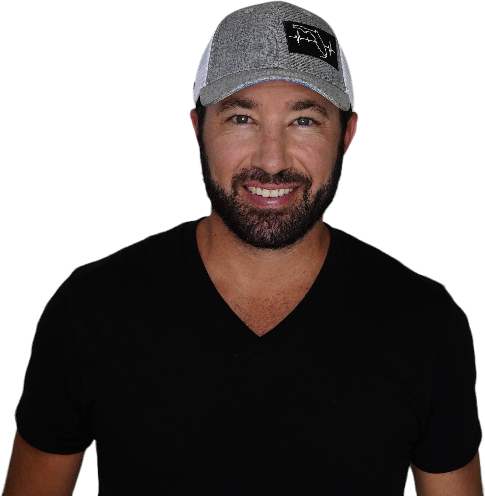 Florida Hat - Low Profile - Heather Gray / White - Trucker Mesh