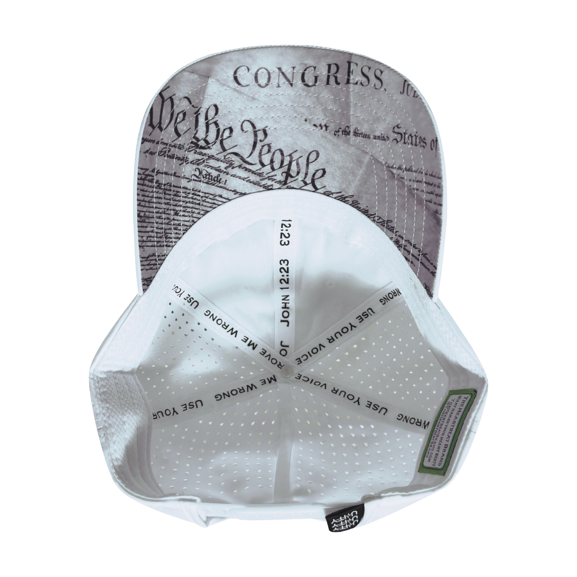 FREEDOM Hat - White - Dad Hat - Ponytail - Laser Mesh