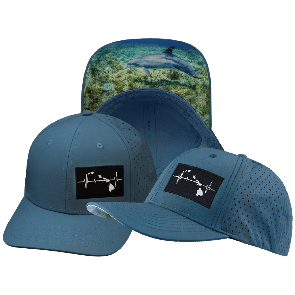 Hawaii Hat - Baseball Hat Fit - Sea Blue - Laser Mesh