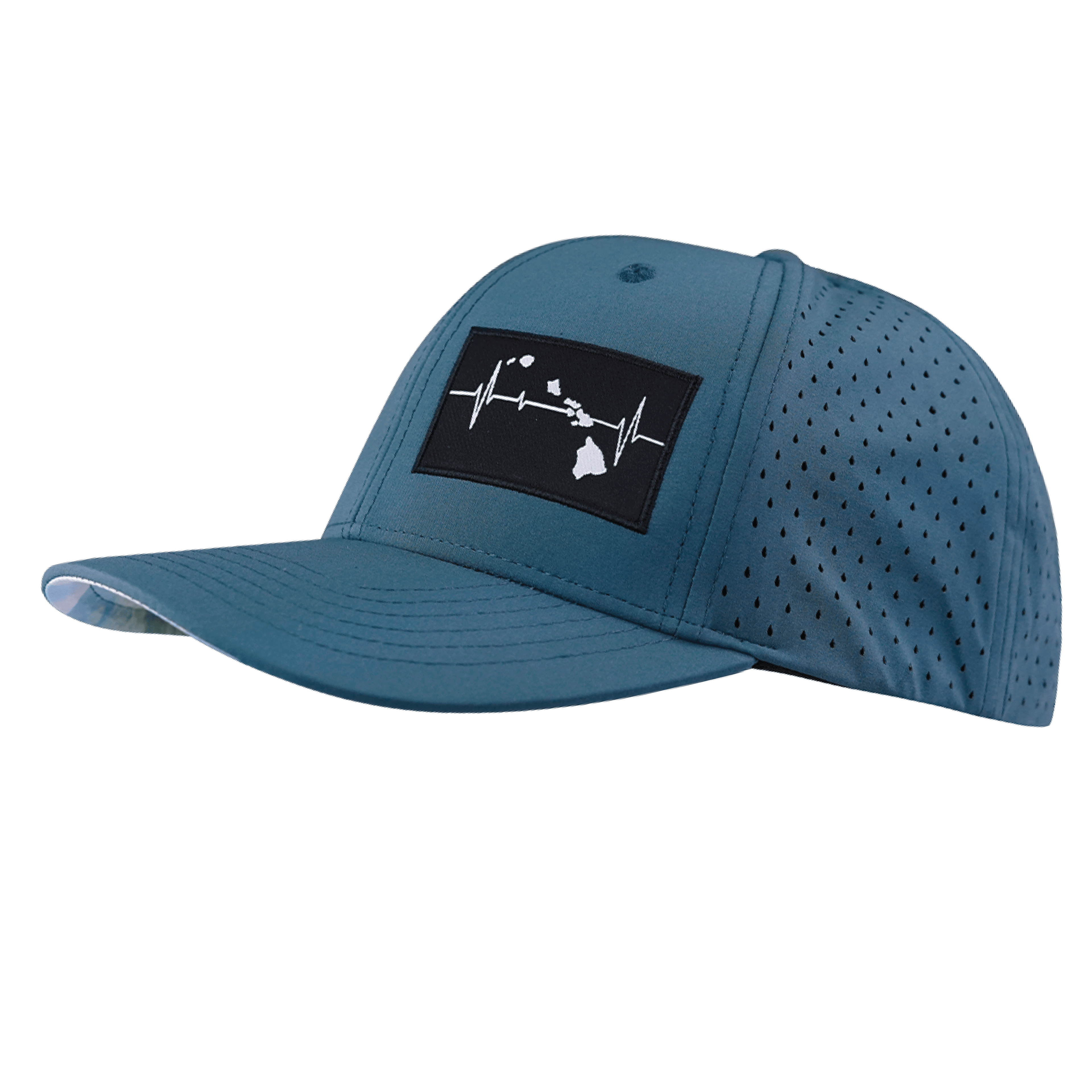 Hawaii Hat - Baseball Hat Fit - Sea Blue - Laser Mesh