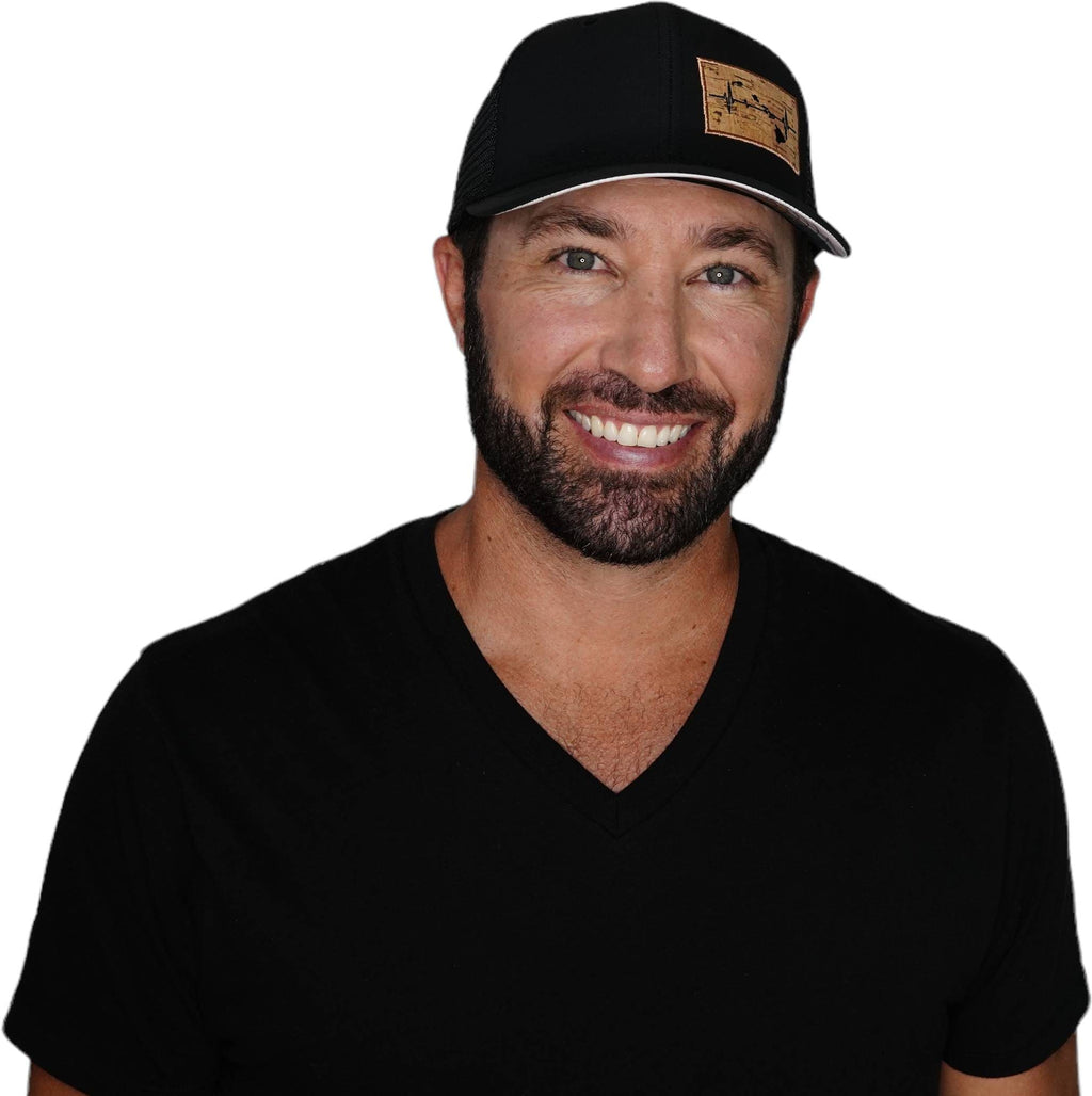 Hawaii Hat - Baseball Hat Fit - Black - Trucker Mesh