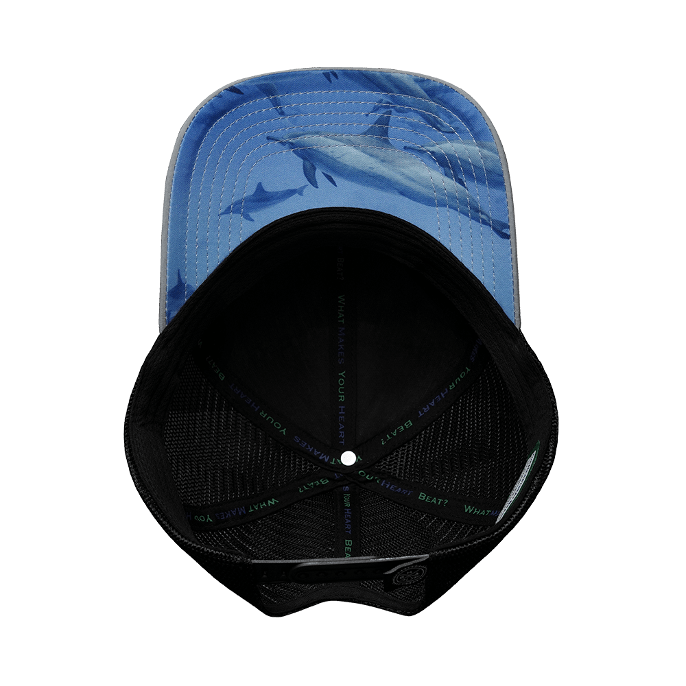 Hawaii Hat - Baseball Hat Fit - Ice Blue / Black - Trucker Mesh
