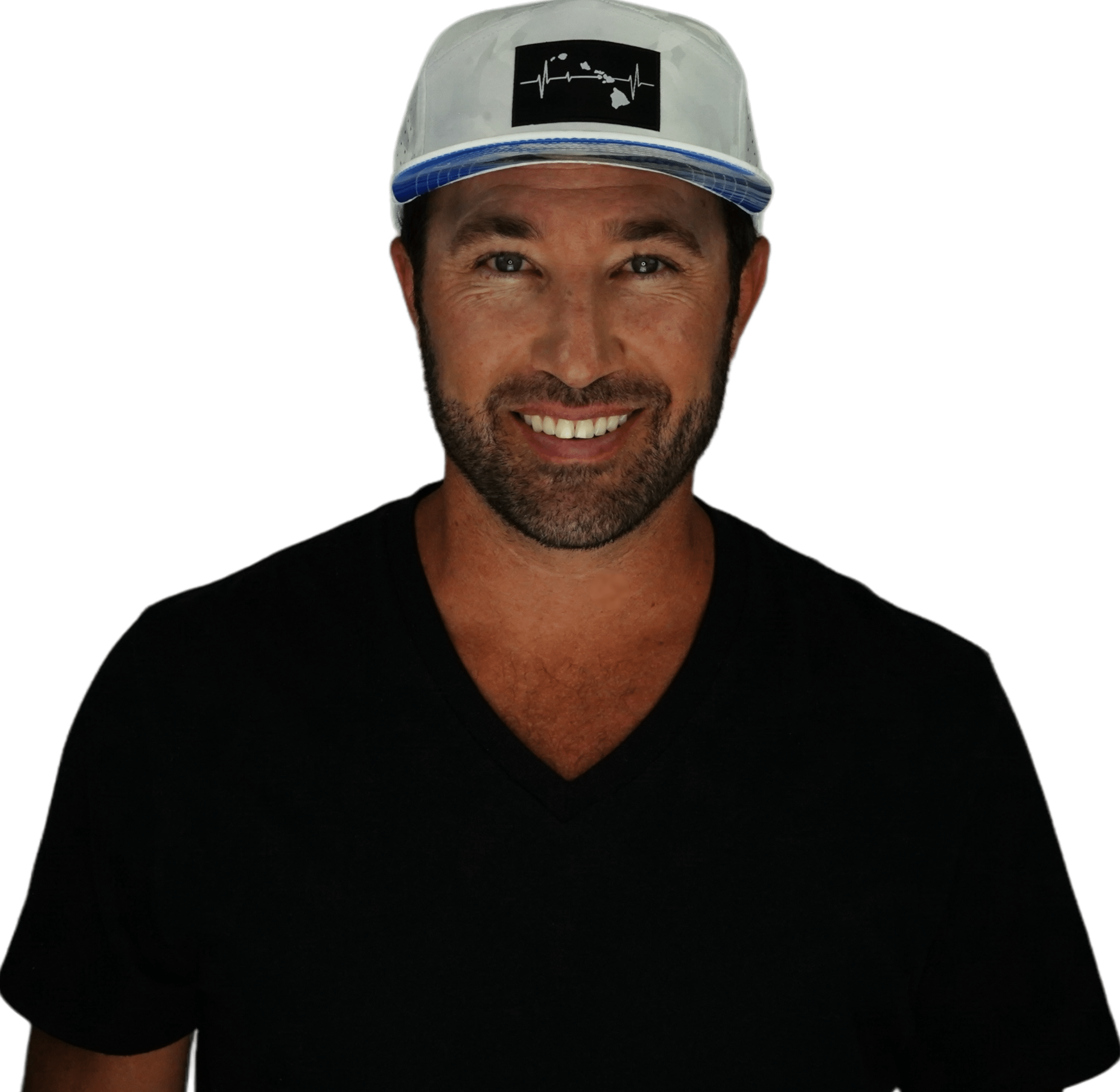 Hawaii Hat - Flat Bill - White Camo - Laser Mesh