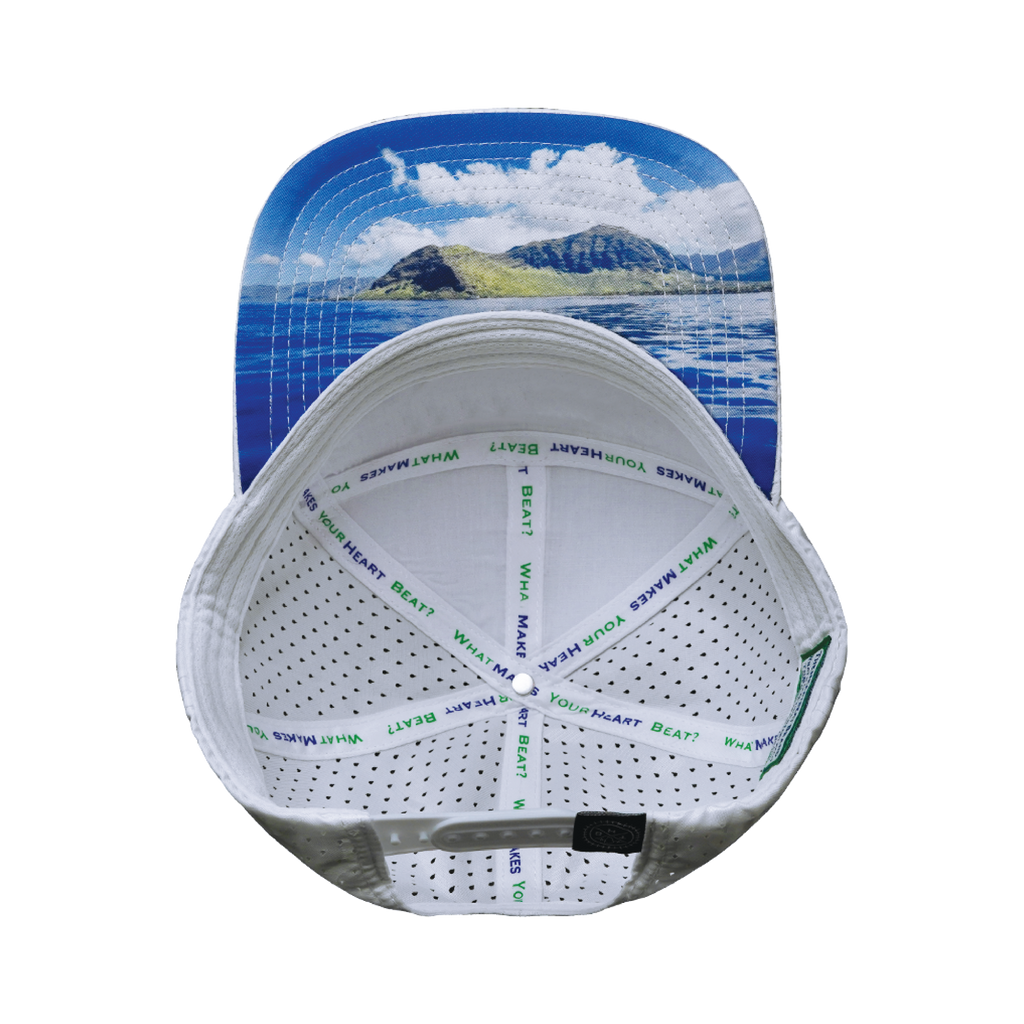 Hawaii Hat - Flat Bill - White Camo - Laser Mesh