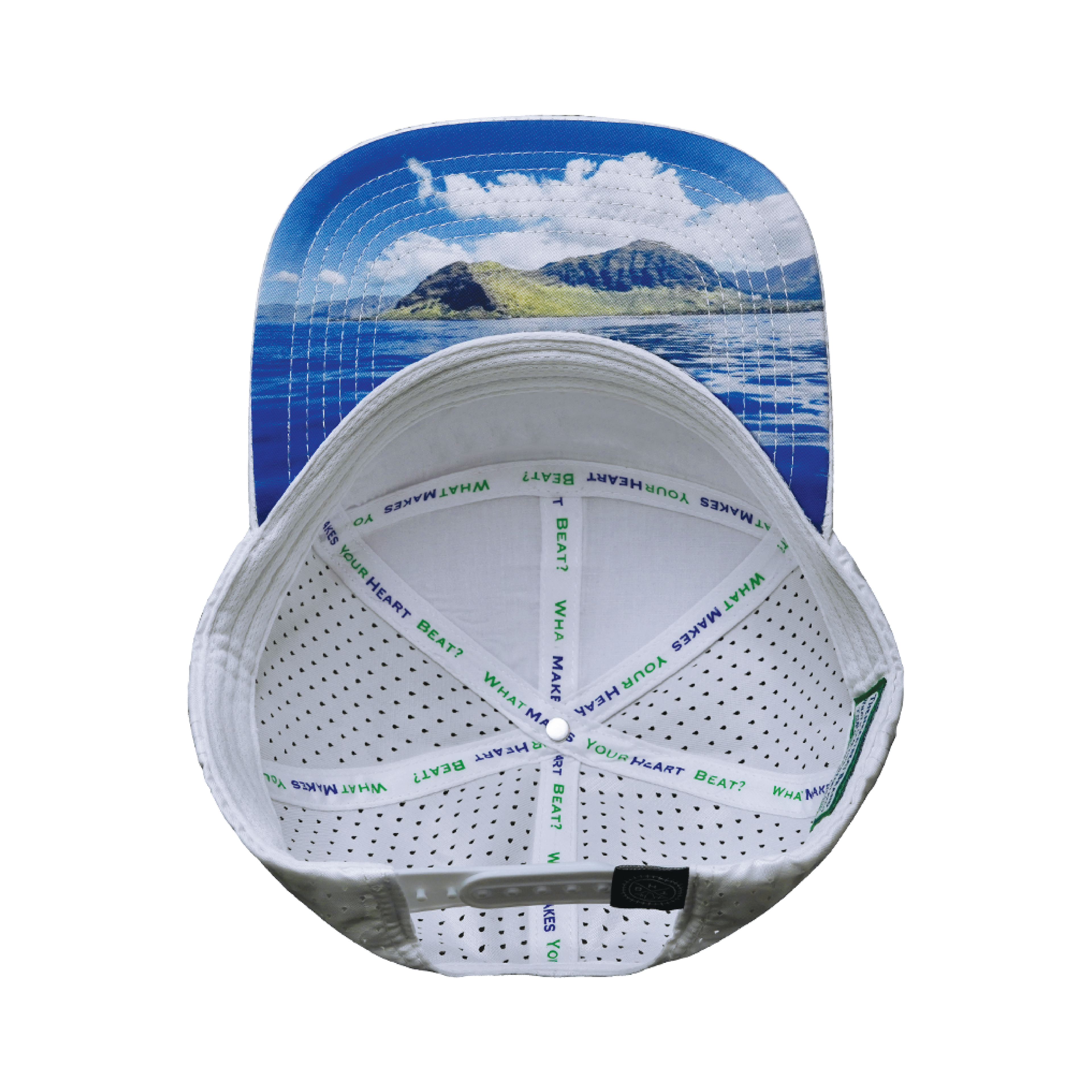 Hawaii Hat - Flat Bill - White Camo - Laser Mesh