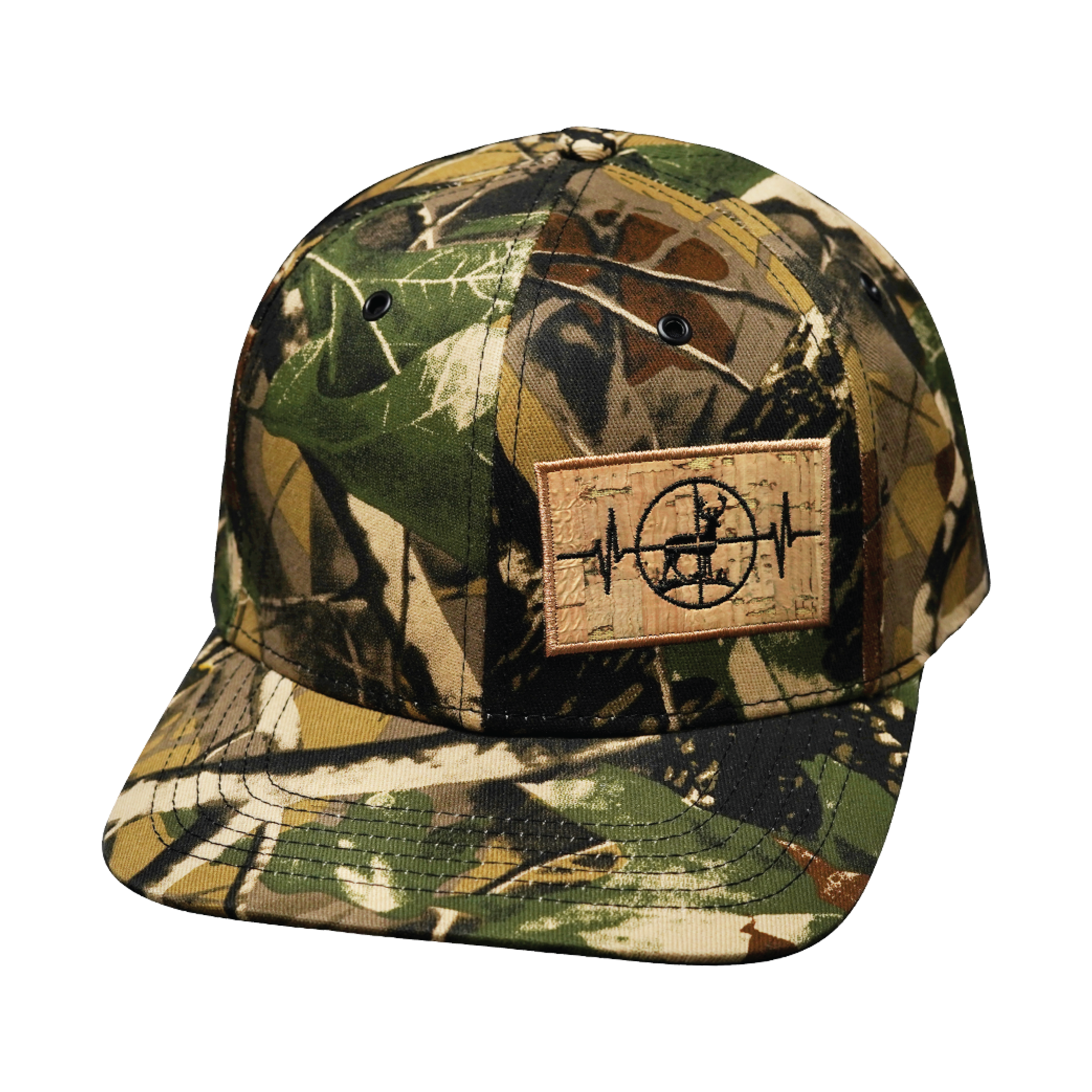 Hunting Hat - Baseball Hat Fit - Tan Tree Camo - Fabric Back