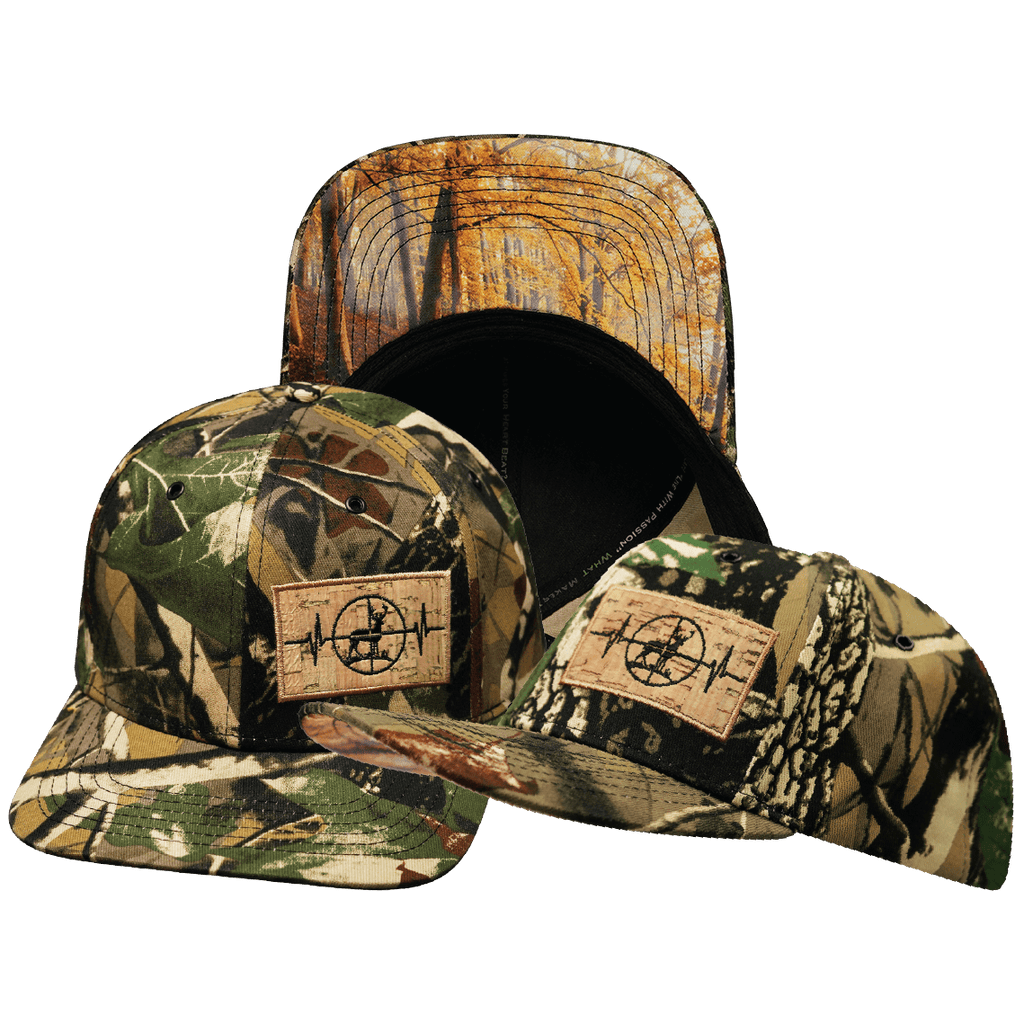 Hunting Hat - Baseball Hat Fit - Tan Tree Camo - Fabric Back