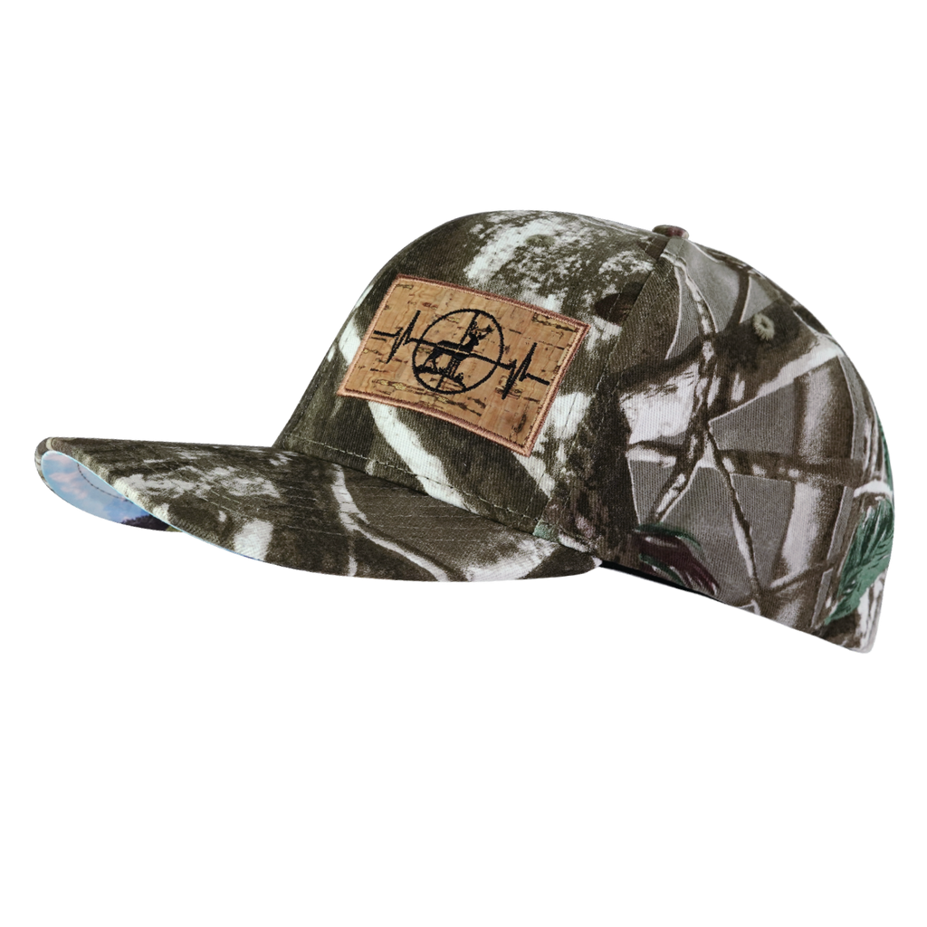 Hunting Hat - Baseball Hat Fit - Light Moss Tree Camo - Fabric Back