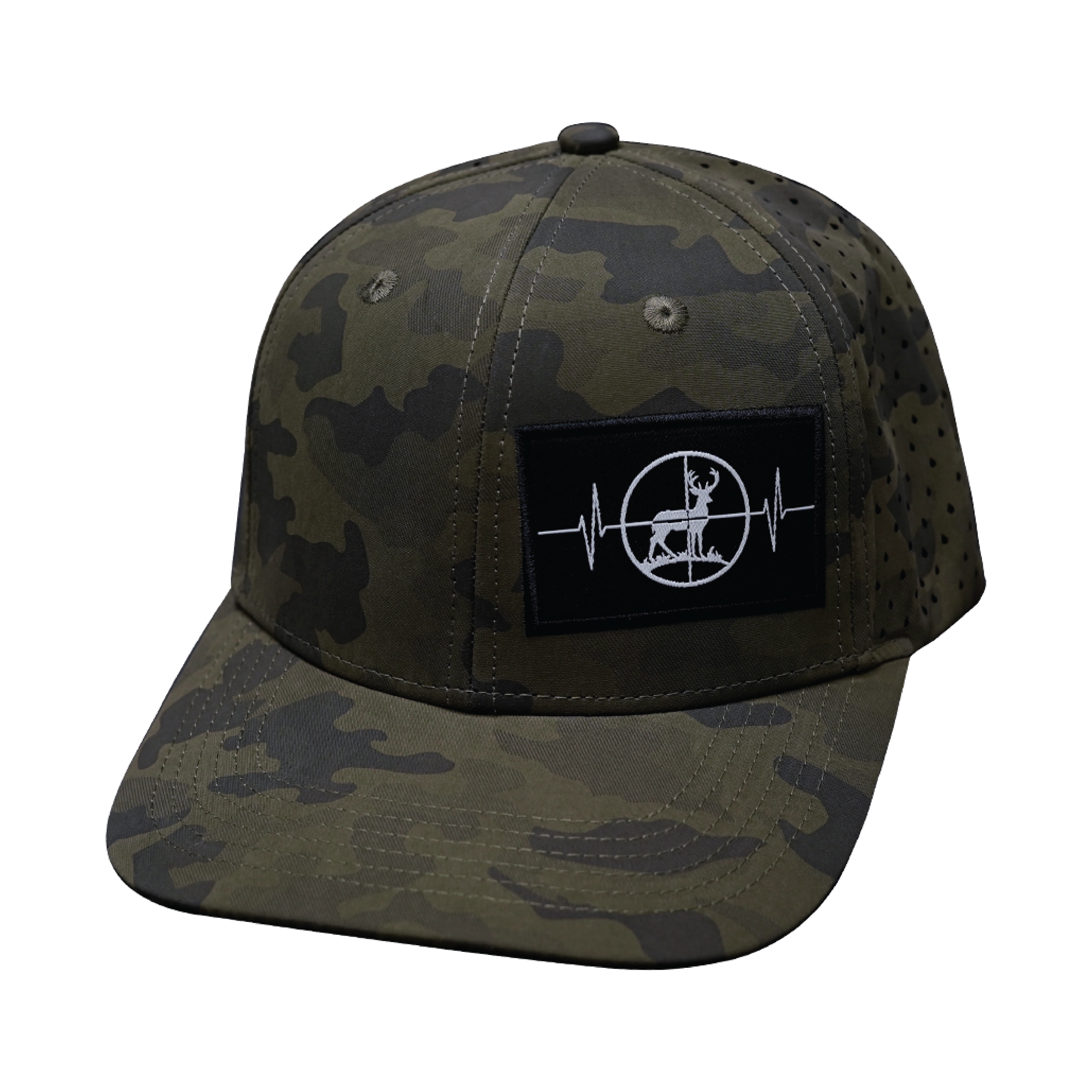 Hunting Hat - Baseball Hat Fit - Soft Earth Camo - Laser Mesh