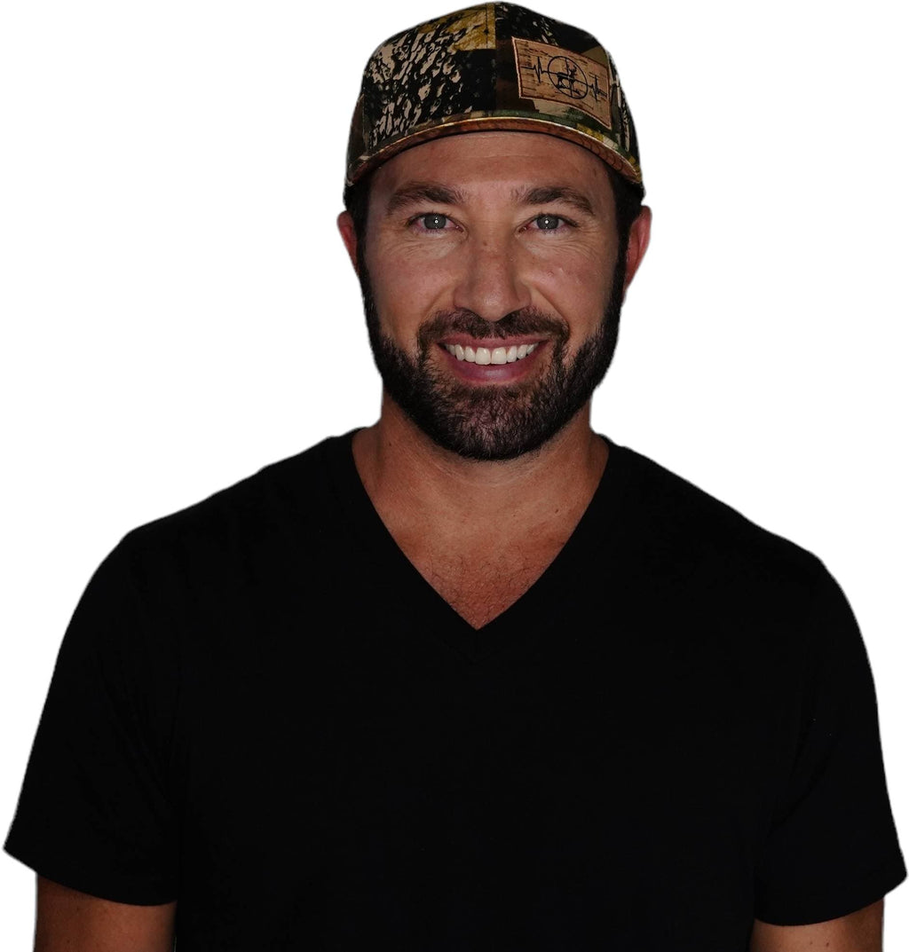 Hunting Hat - Baseball Hat Fit - Tan Tree Camo - Fabric Back