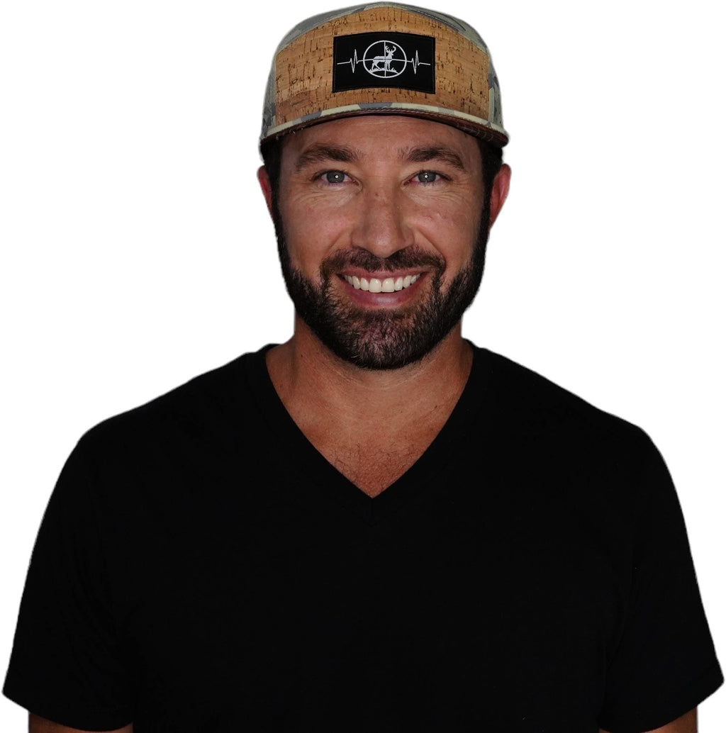 Hunting Hat - Flat Bill - Cork - Soft Sand Camo - Laser Mesh