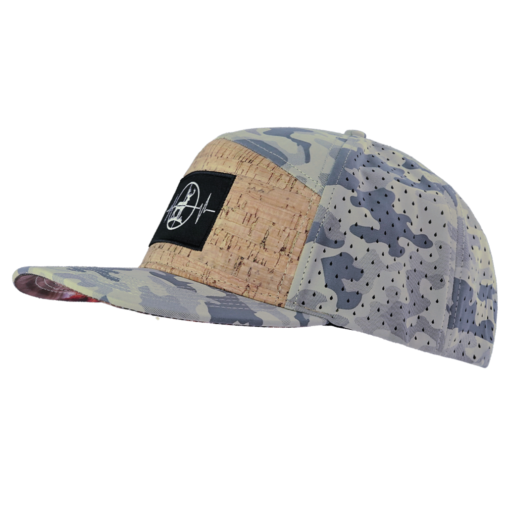 Hunting Hat - Flat Bill - Cork - Soft Sand Camo - Laser Mesh