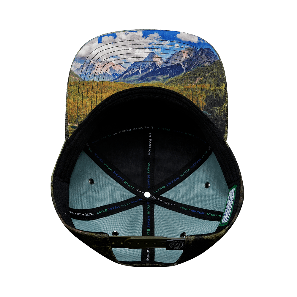 Hunting Hat - Flat Bill - Green Tree Camo - Fabric Back