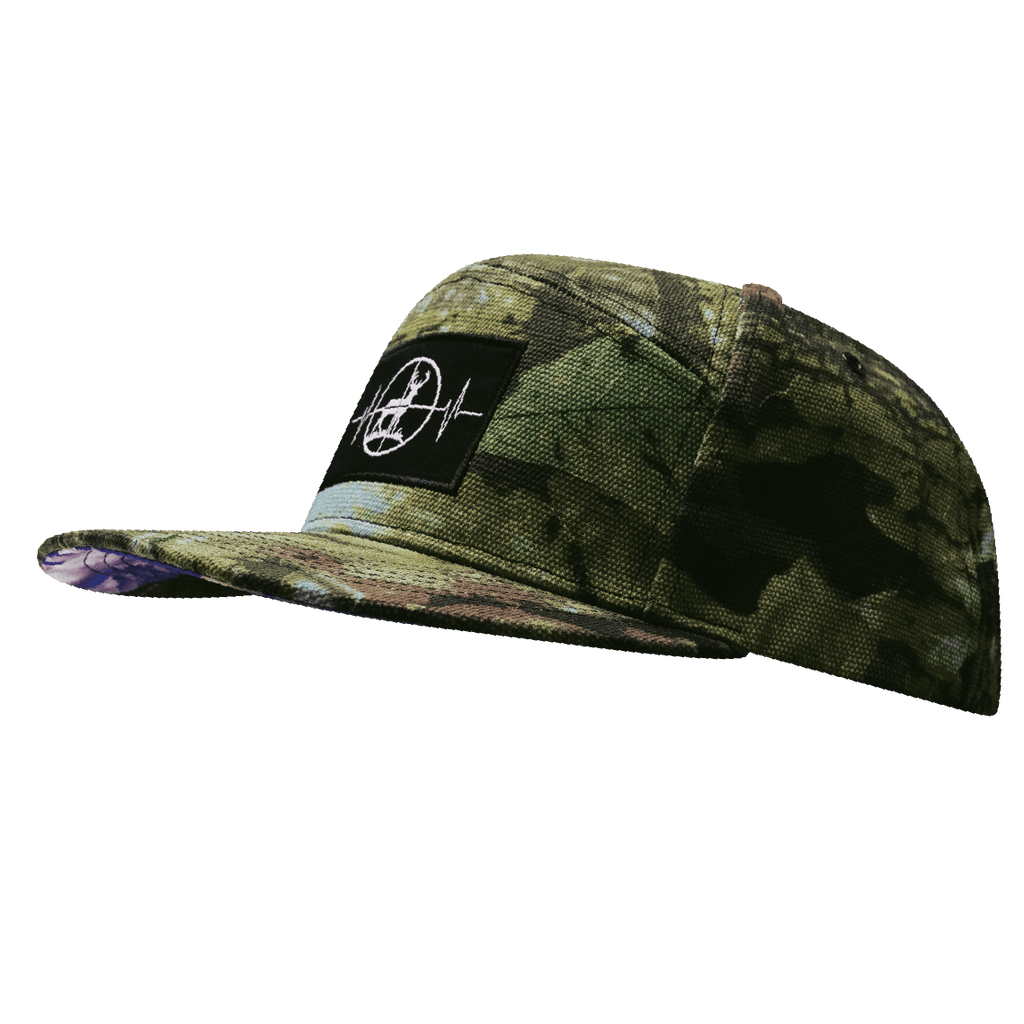 Hunting Hat - Flat Bill - Green Tree Camo - Fabric Back