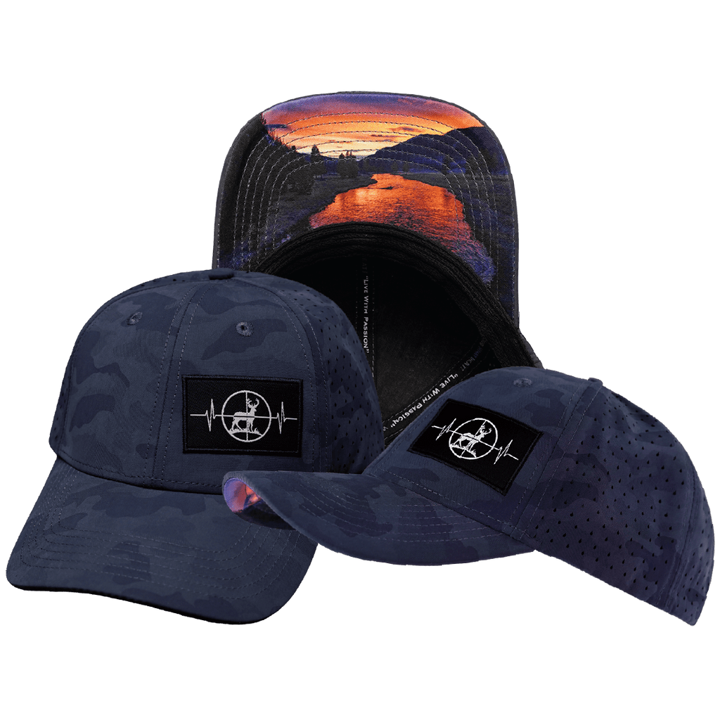 Hunting Hat - Low Profile - Soft Dark Camo - Laser Mesh