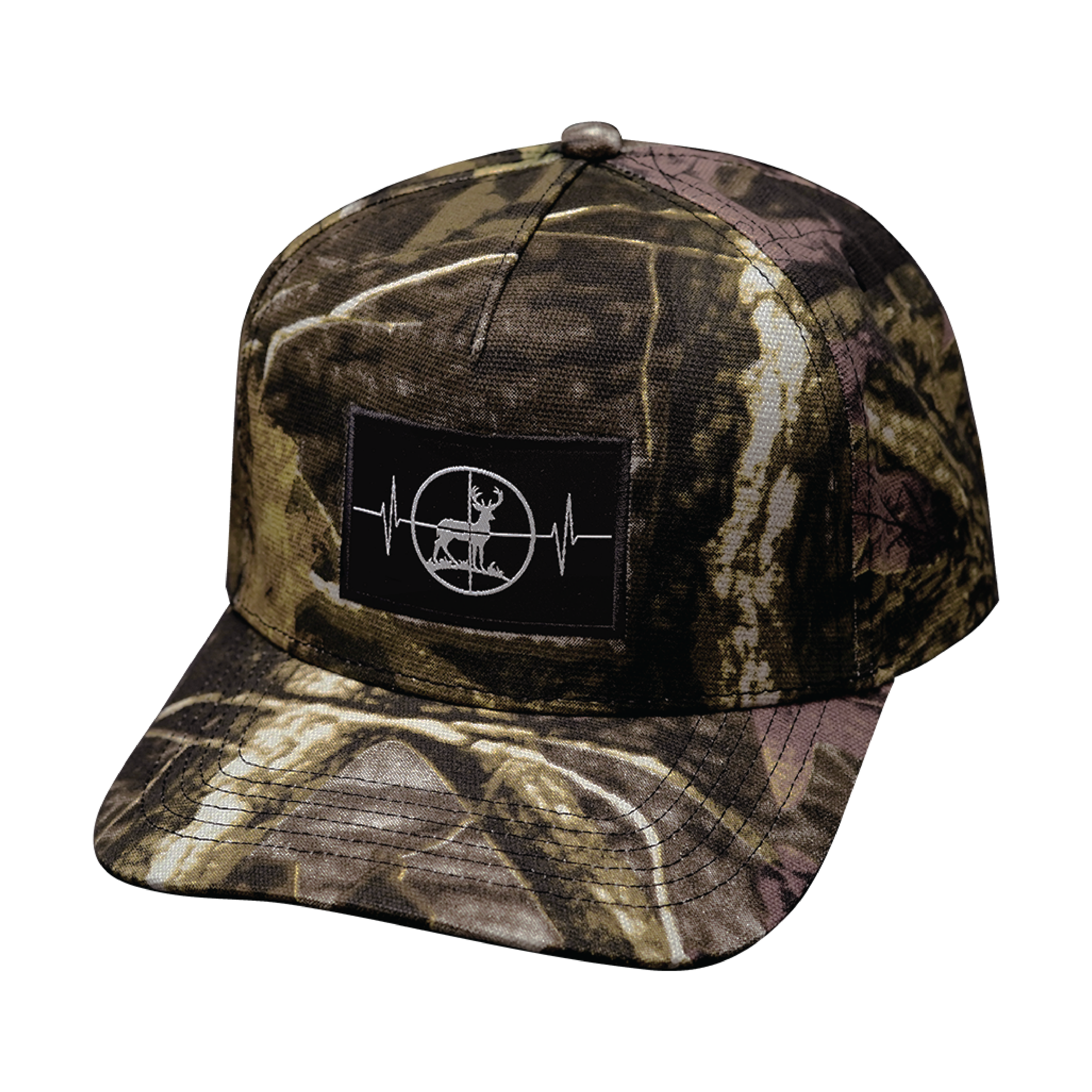 Hunting Hat - Trucker Hat - Tan Tree Camo - Fabric Back