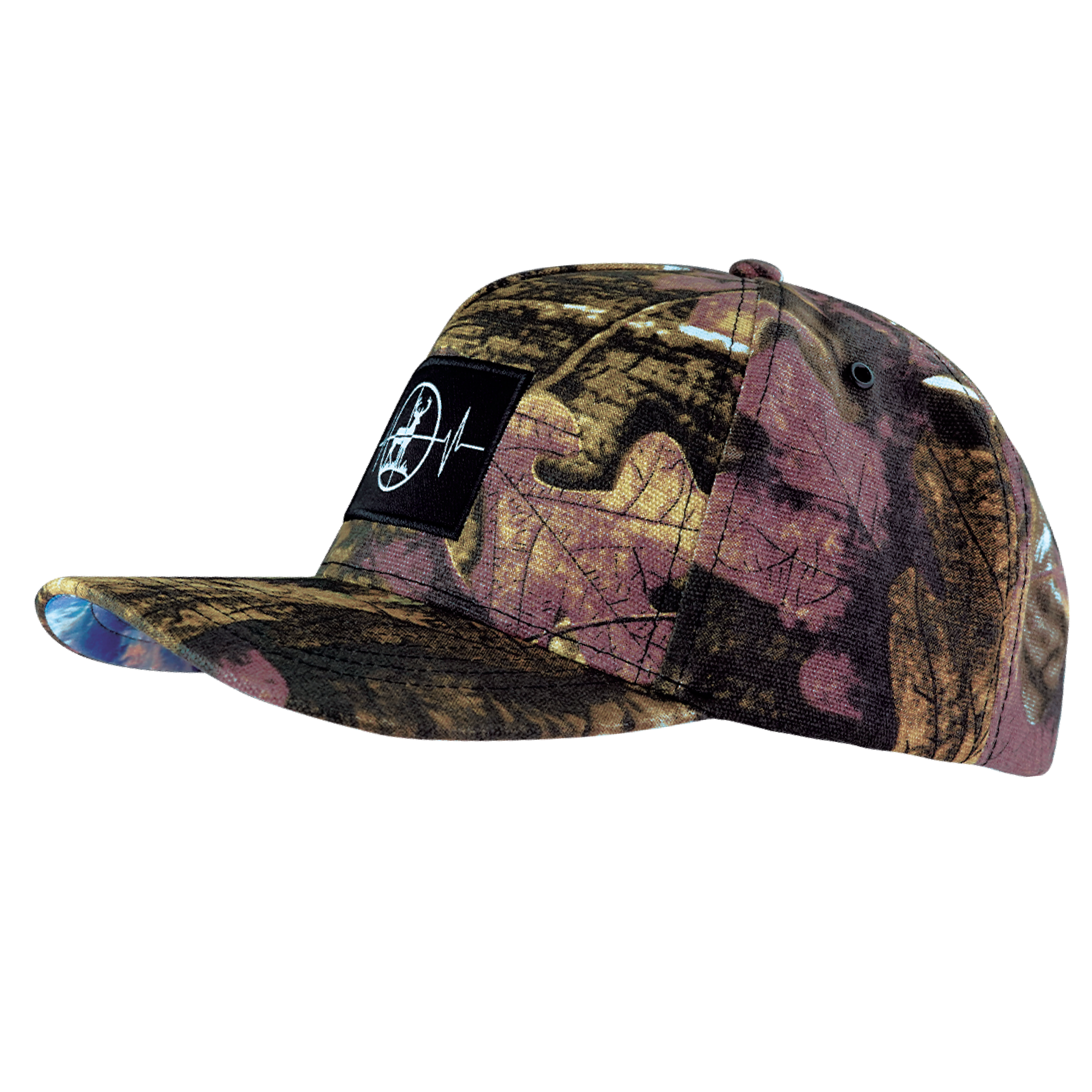 Hunting Hat - Trucker Hat - Tan Tree Camo - Fabric Back