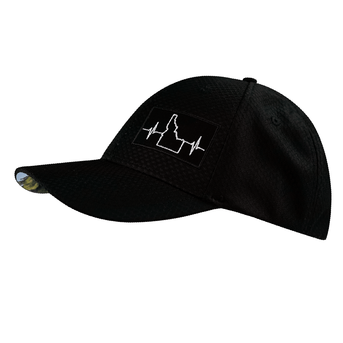 Idaho Hat - Airmesh - Athletic Fit - Black - Fabric Back