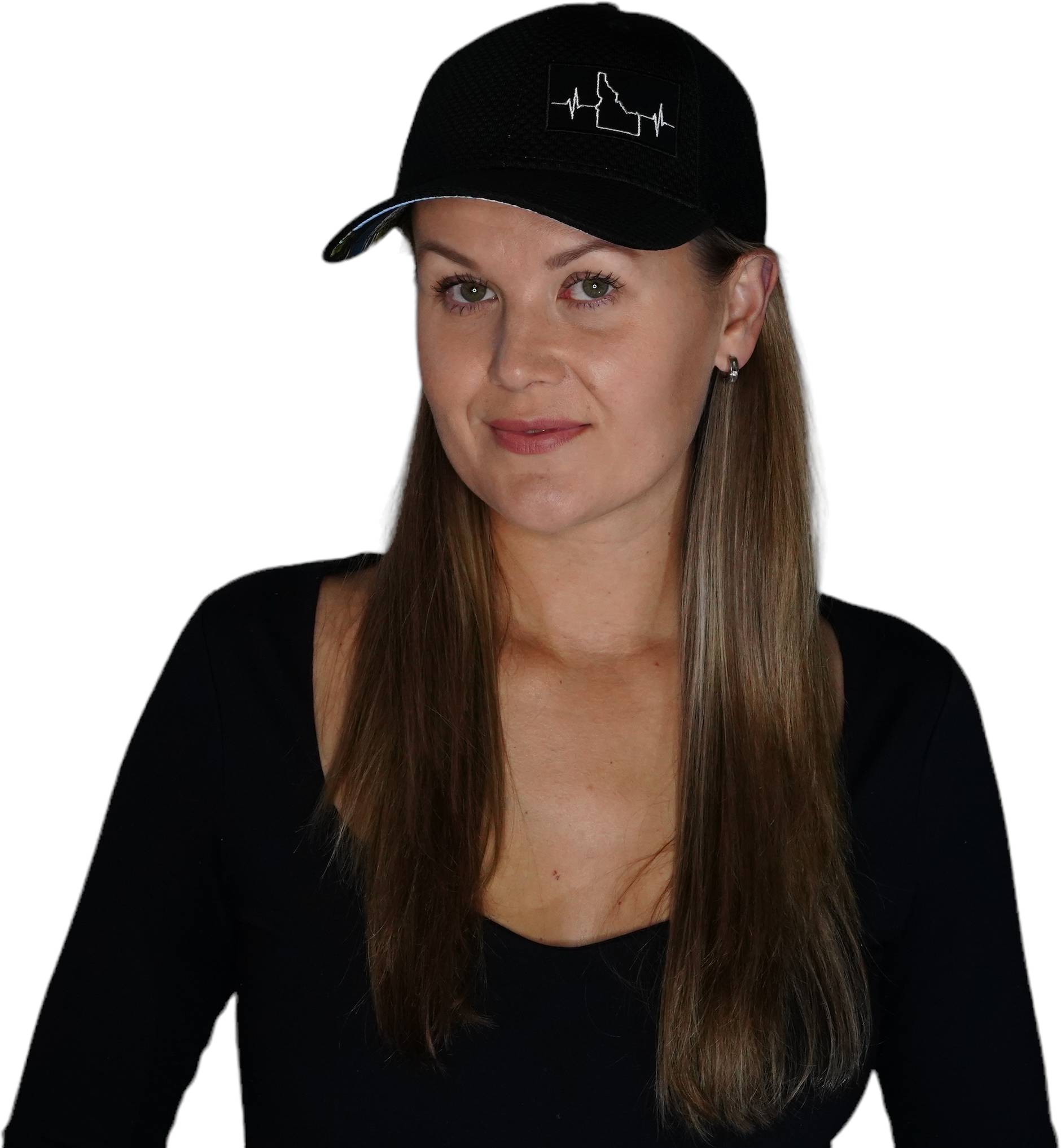 Idaho Hat - Airmesh - Athletic Fit - Black - Fabric Back
