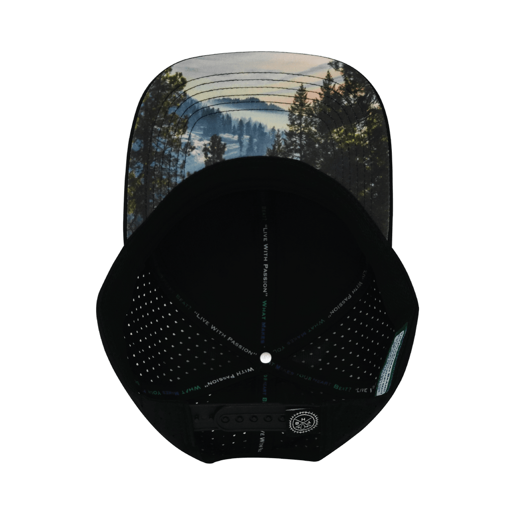 Idaho Hat - Baseball Hat Fit - Black - Laser Mesh