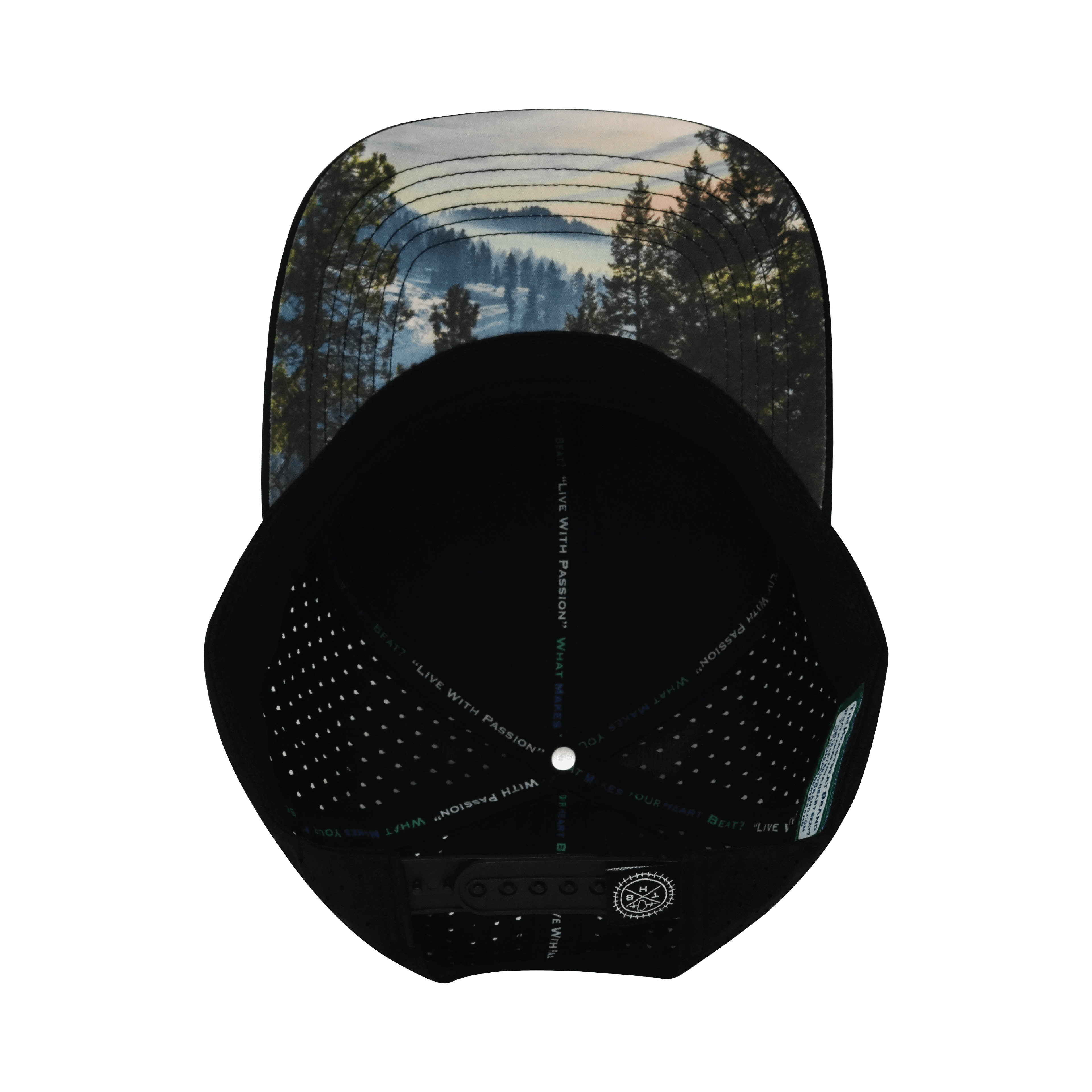 Idaho Hat - Baseball Hat Fit - Black - Laser Mesh