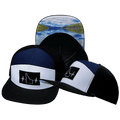 Idaho Hat - Flat Bill - Black / White / Navy - Laser Mesh