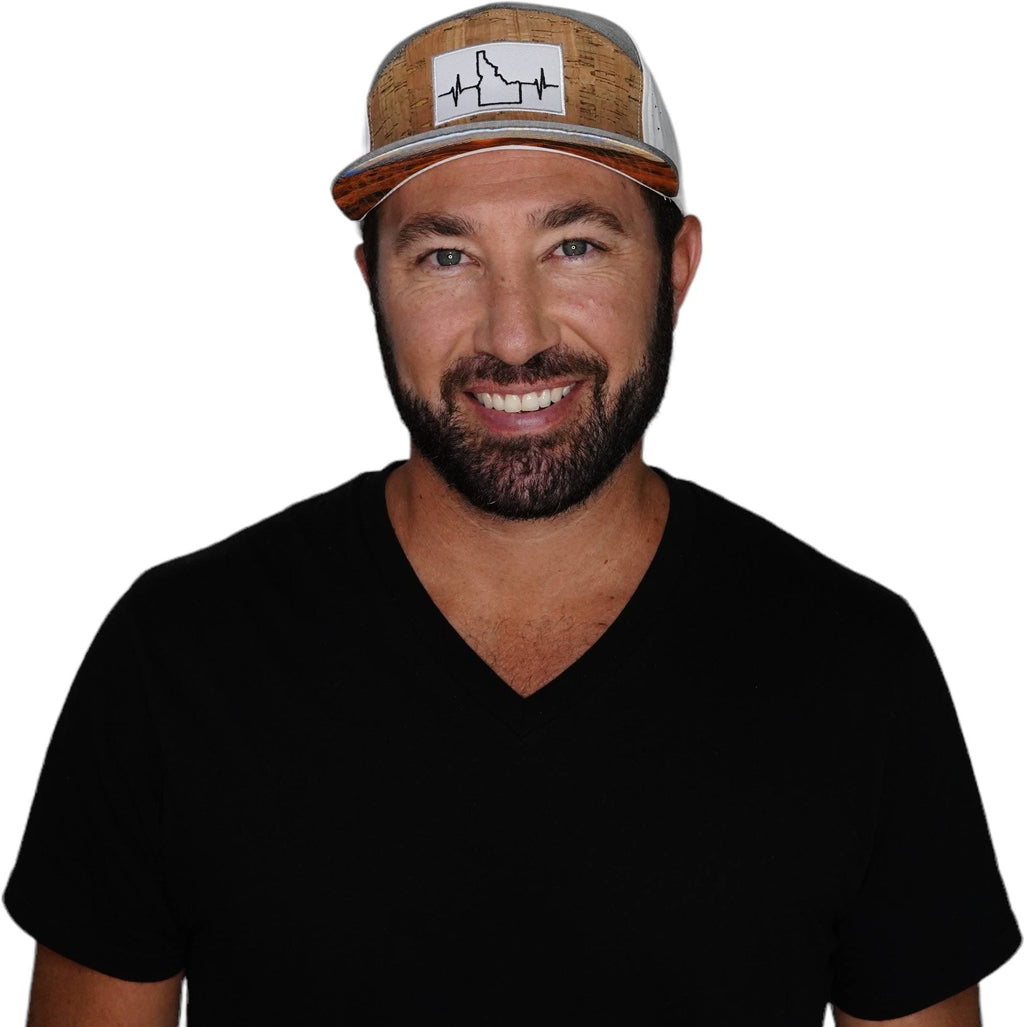 Idaho Hat - Flat Bill - Cork - Gray / White - Jersey Mesh