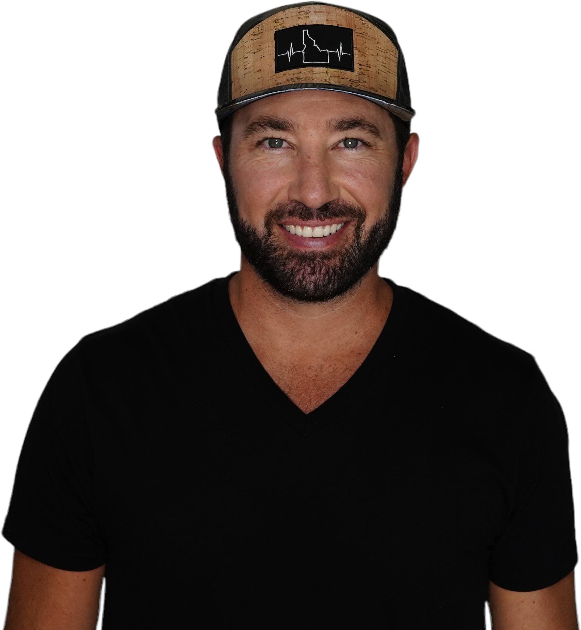 Idaho Hat - Flat Bill - Cork - Tan Camo - Laser Mesh