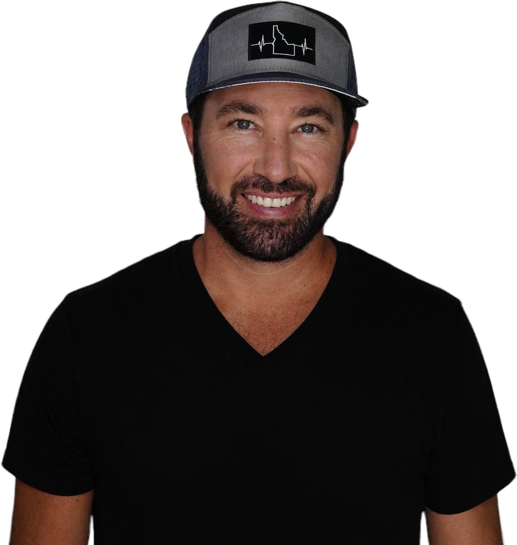 Idaho Hat - Flat Bill - Navy / Gray / Black - Laser Mesh