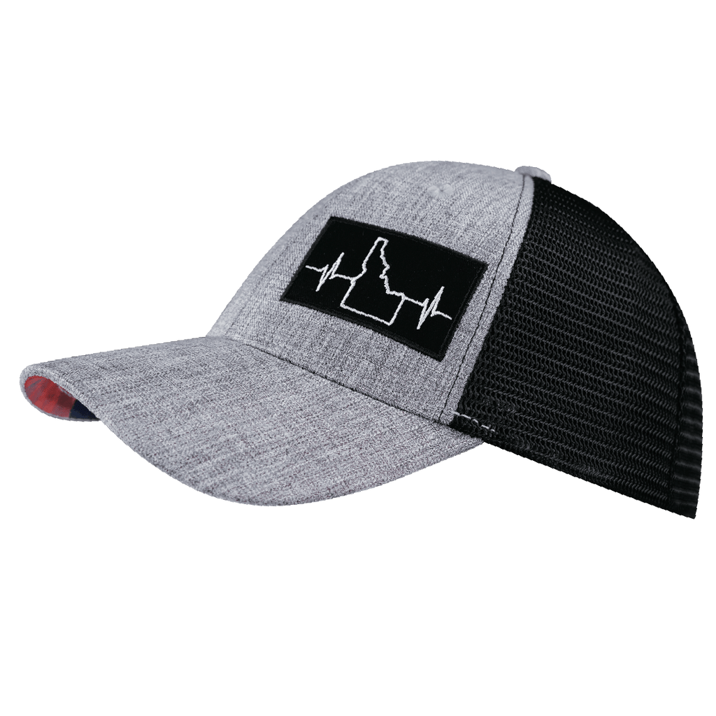 Idaho Hat - Low Profile - Heather Gray / Black - Trucker Mesh