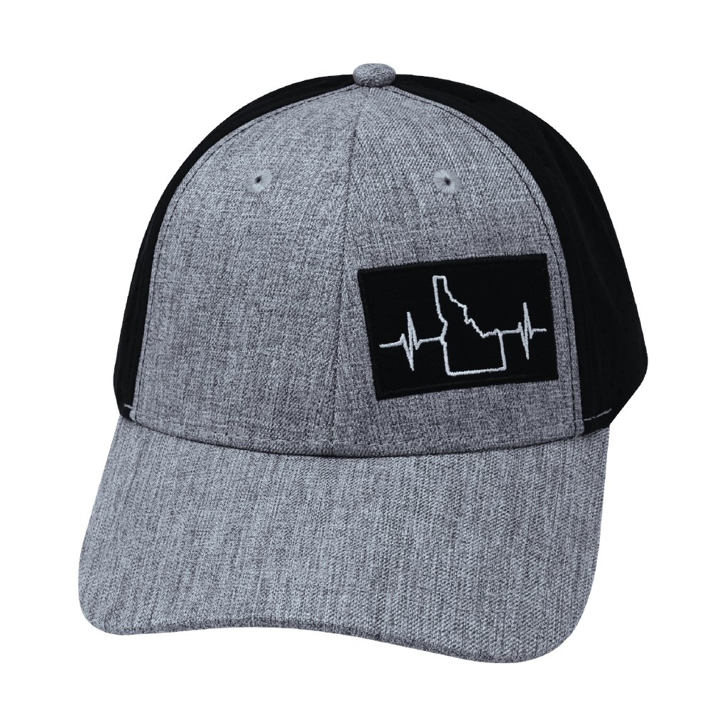Idaho Hat - Low Profile - Ponytail - Heather Gray / Black - Laser Mesh