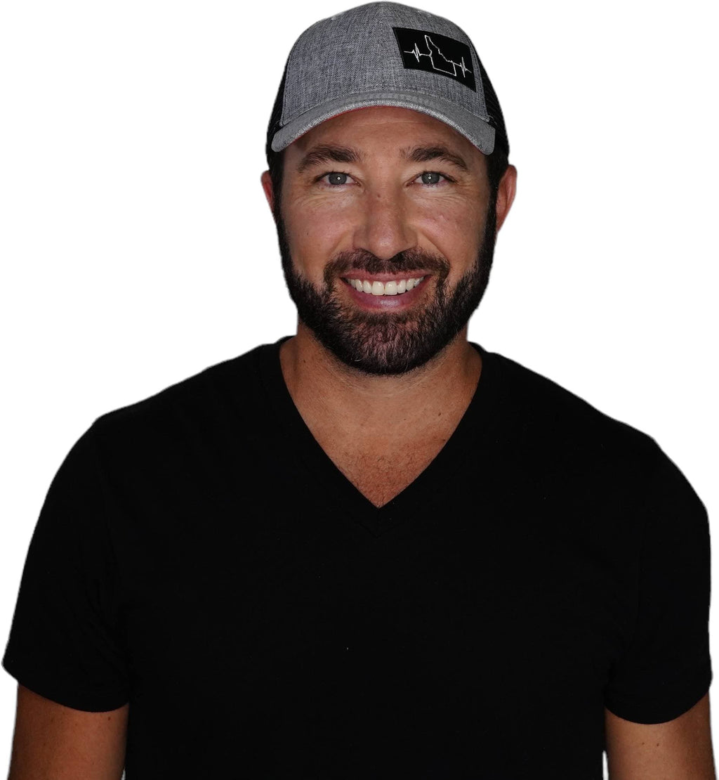 Idaho Hat - Low Profile - Heather Gray / Black - Trucker Mesh