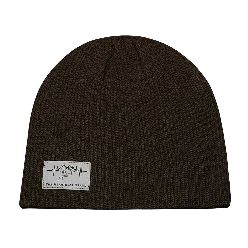 Mountains Beanie - No Cuff - Chocolate