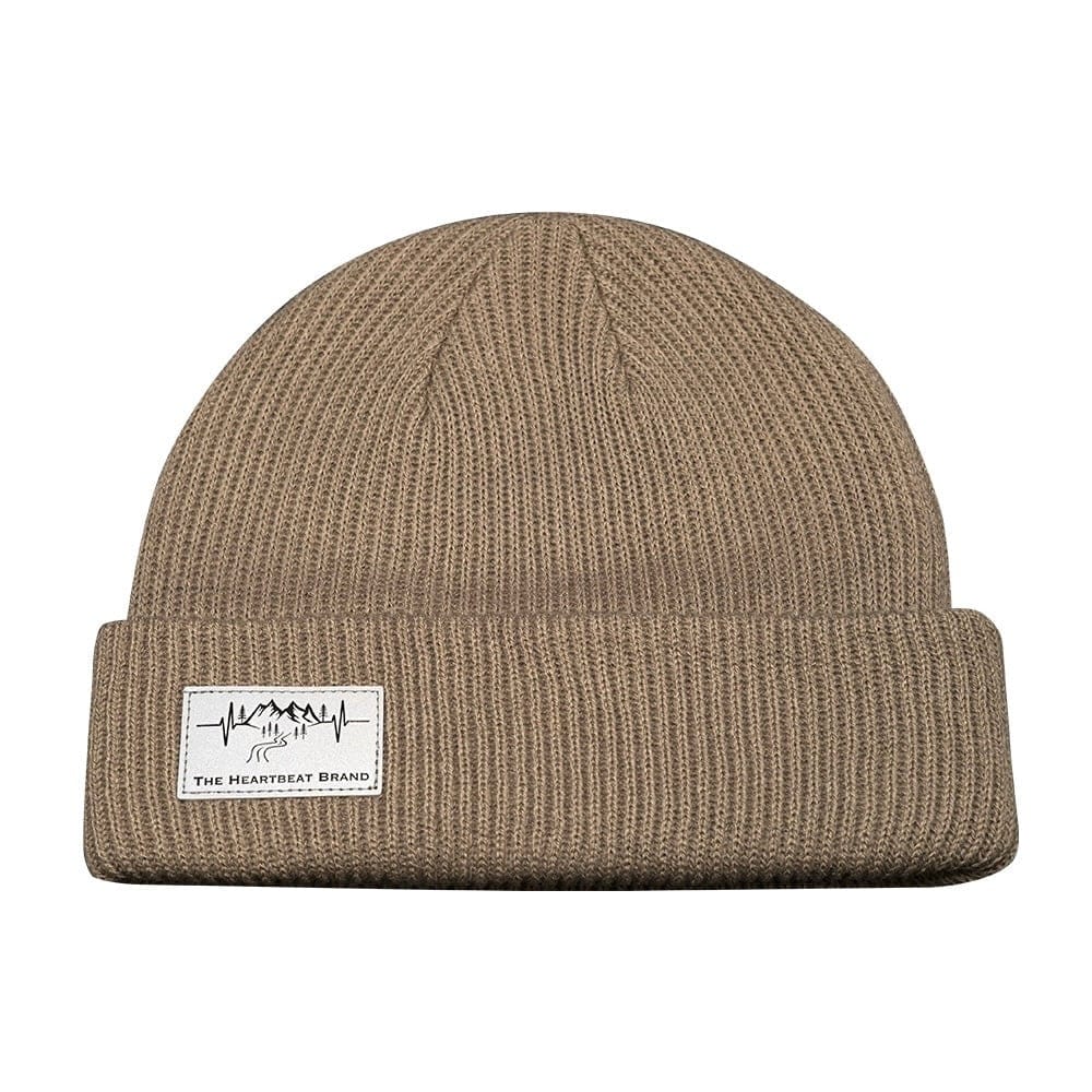 Mountains Beanie - Cuffed - Tan