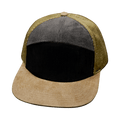 Blank - 7 Panel - Corduroy - Tan / Black / Gray (Unisex) - Jersey Mesh