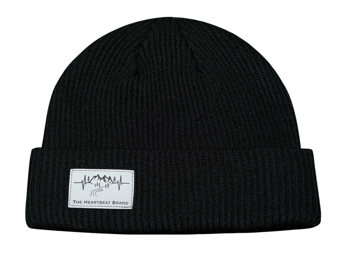 Mountains Beanie - Cuffed - Black