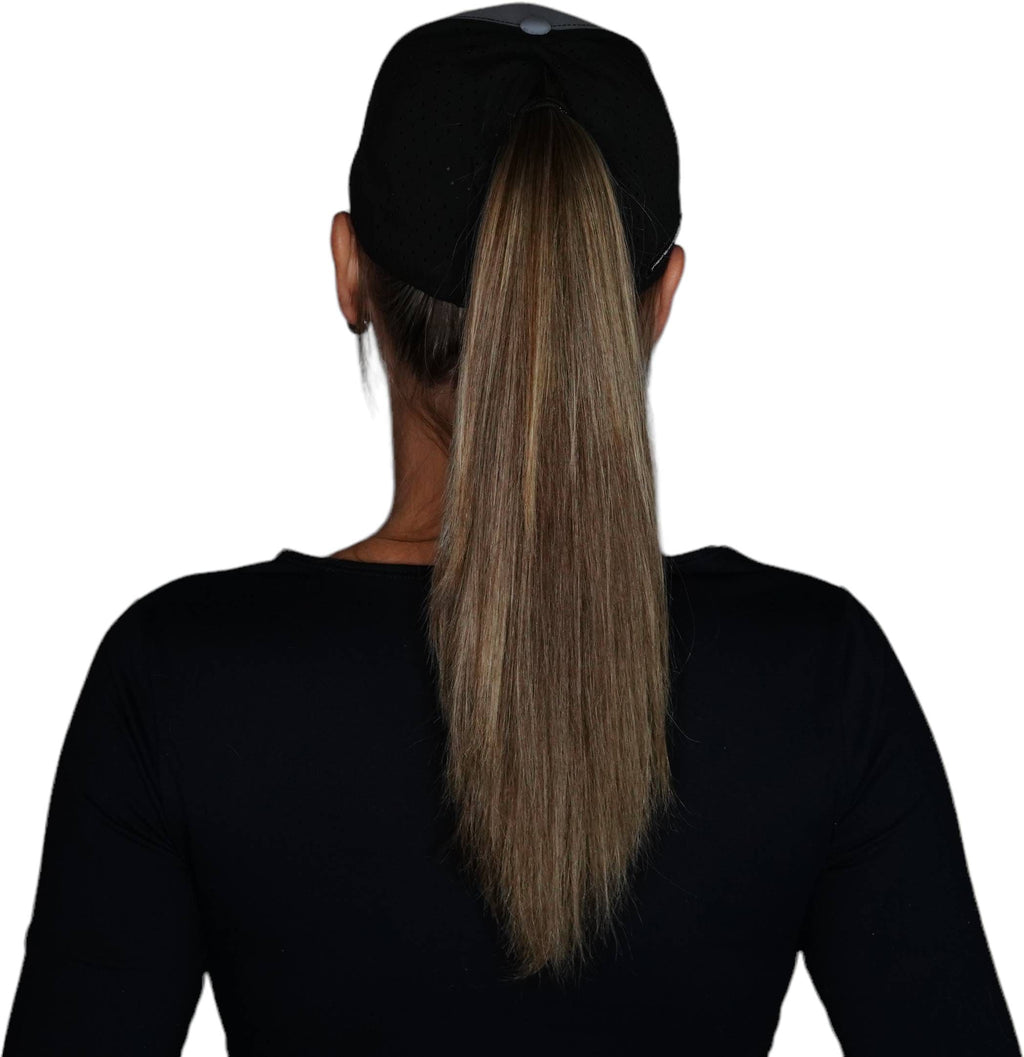 Mountains Hat - Low Profile - Ponytail - Gray Blue / Black - Laser Mesh