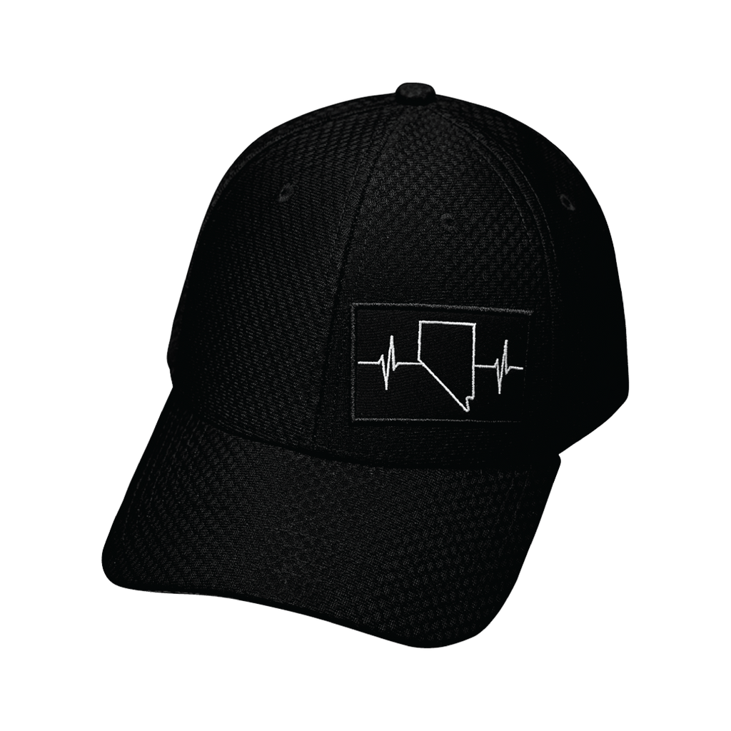 Nevada Hat - Airmesh - Athletic Fit - Black - Fabric Back