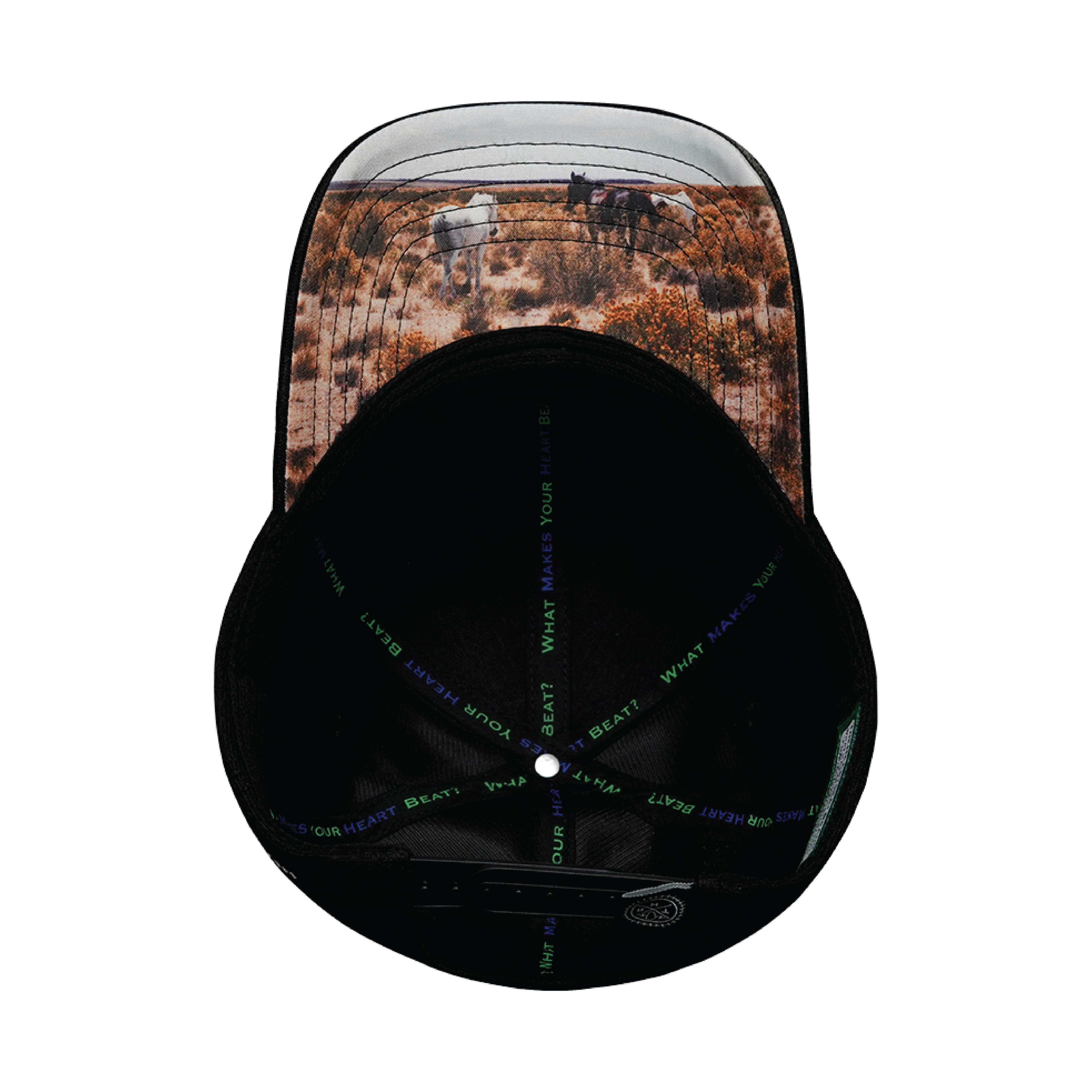 Nevada Hat - Airmesh - Athletic Fit - Black - Fabric Back